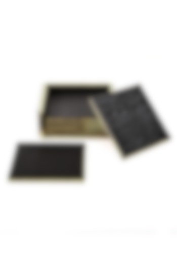 Black Serpentine Coasters (Set of 6) by ICHKAN at Pernia's Pop Up Shop