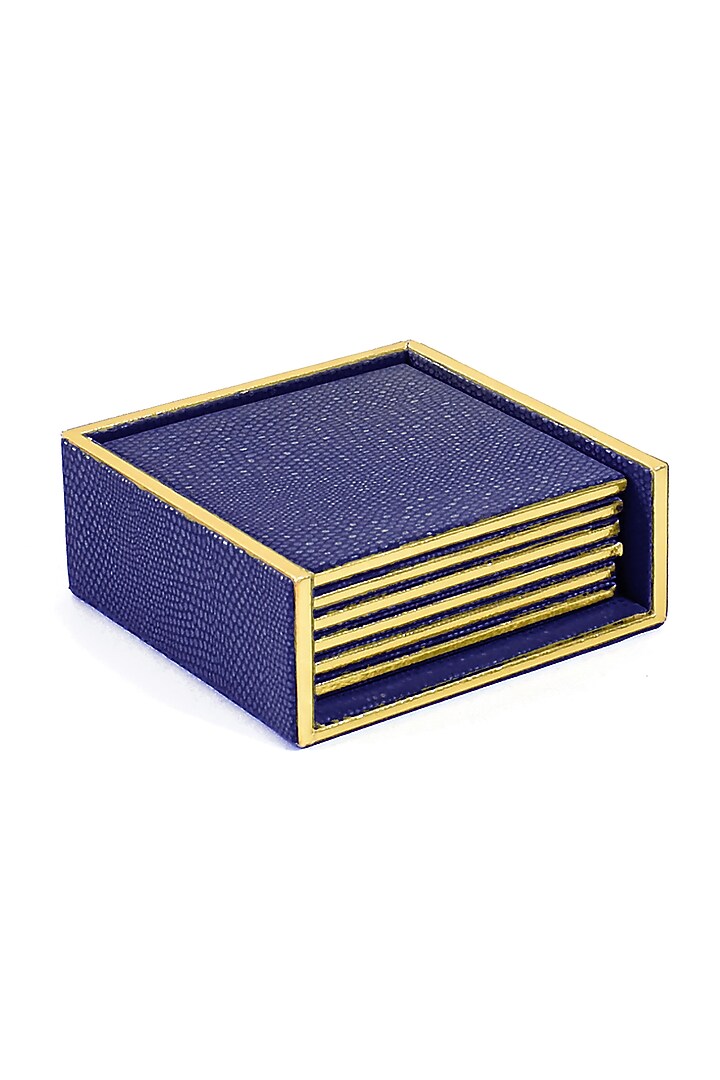 Blue Serpentine Coasters (Set of 6) by ICHKAN at Pernia's Pop Up Shop