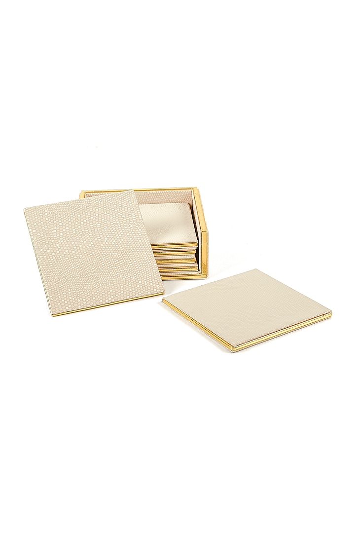 Ivory Serpentine Coasters  (Set of 6) by ICHKAN at Pernia's Pop Up Shop