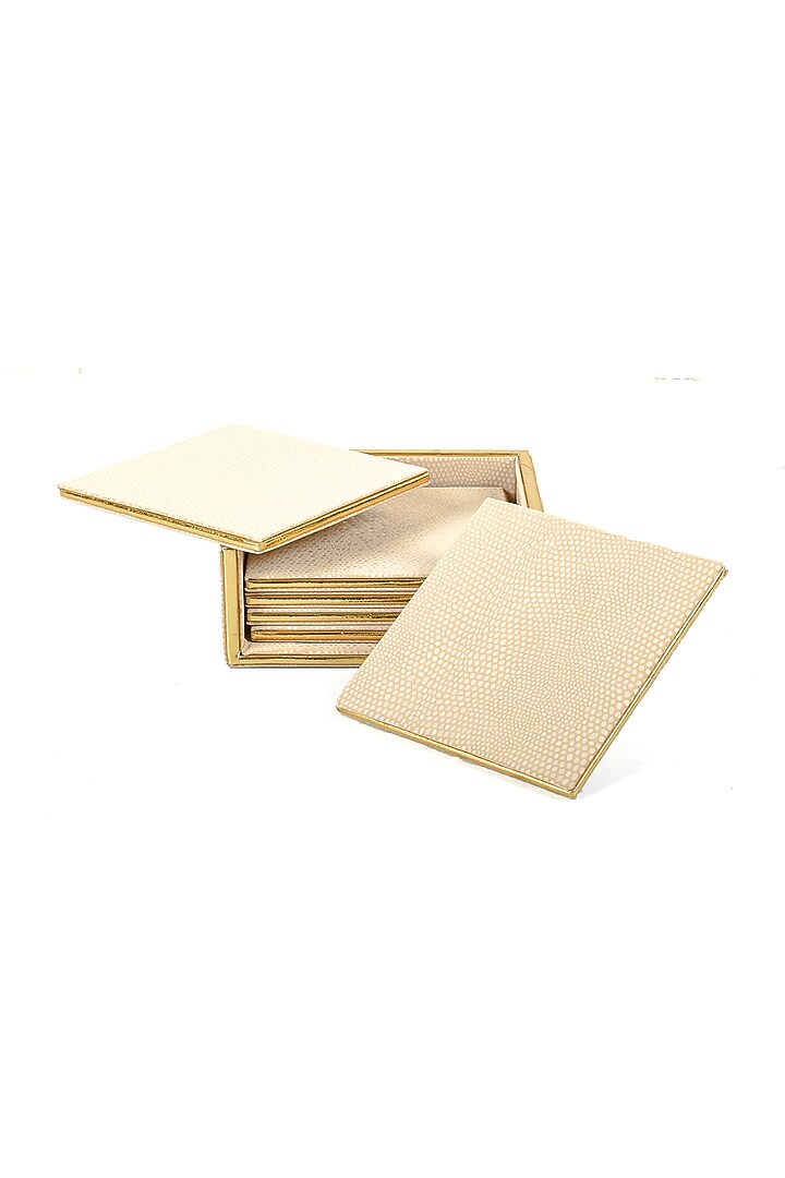 Ivory Serpentine Coasters (Set of 6) by ICHKAN at Pernia's Pop Up Shop