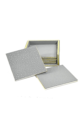 Grey Serpentine Coasters (Set of 6) by ICHKAN