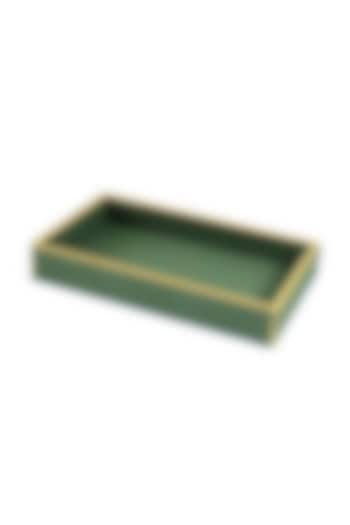 Olive Green Serpentine Towel Tray by ICHKAN at Pernia's Pop Up Shop