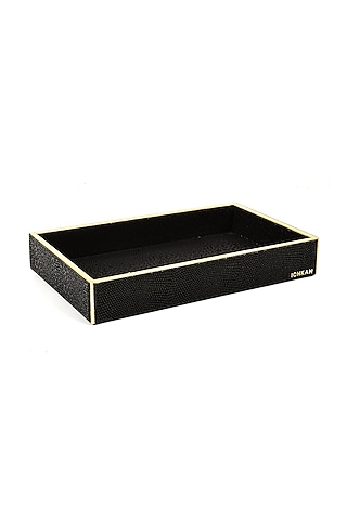 Black Serpentine Towel Tray by ICHKAN