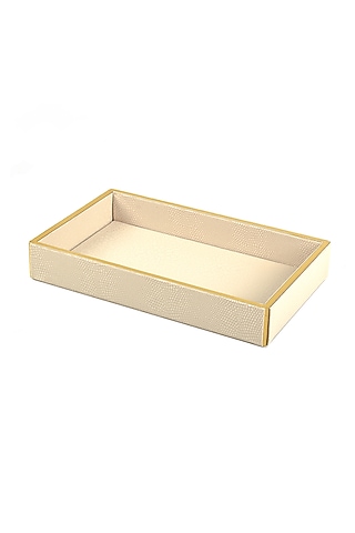 Ivory Serpentine Towel Tray by ICHKAN