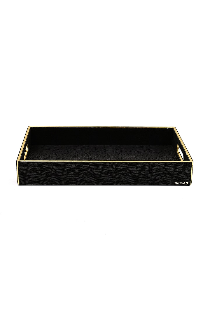 Black Serpentine Rectangle Tray by ICHKAN at Pernia's Pop Up Shop