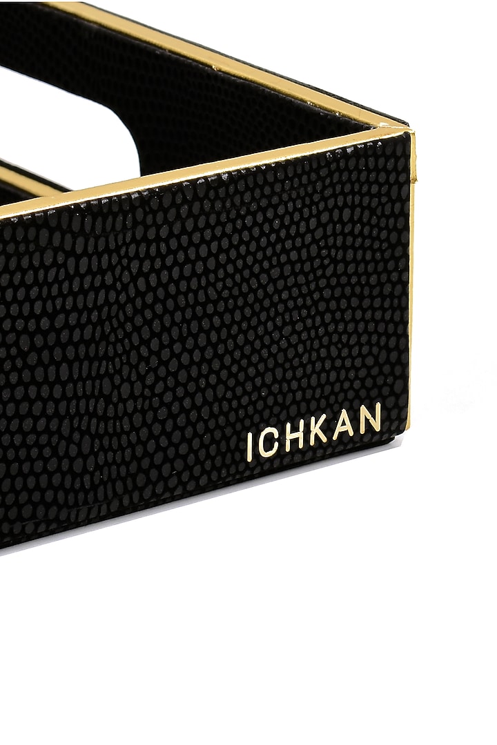 Black Serpentine Rectangle Tray by ICHKAN at Pernia's Pop Up Shop