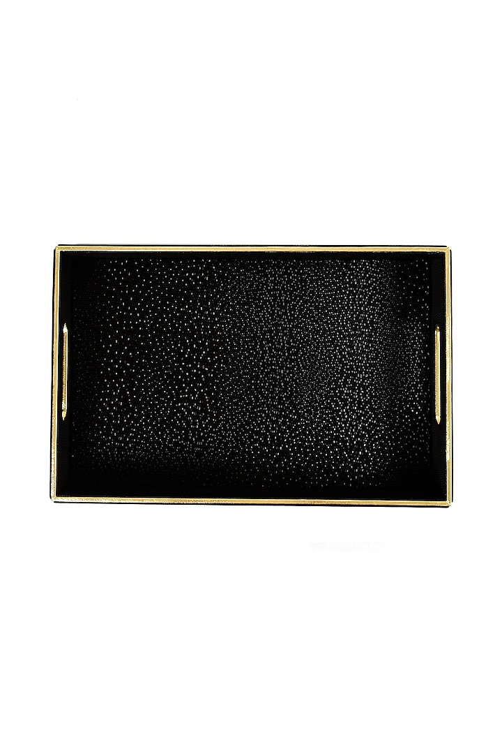 Black Serpentine Rectangle Tray by ICHKAN at Pernia's Pop Up Shop