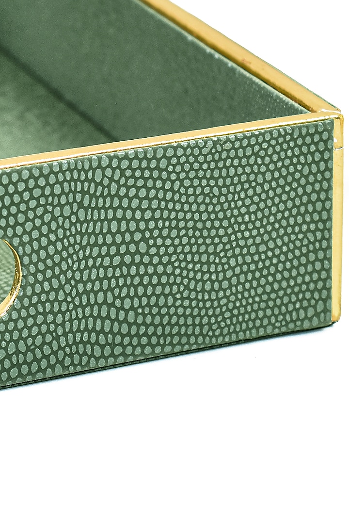 Olive Green Serpentine Square Tray by ICHKAN at Pernia's Pop Up Shop