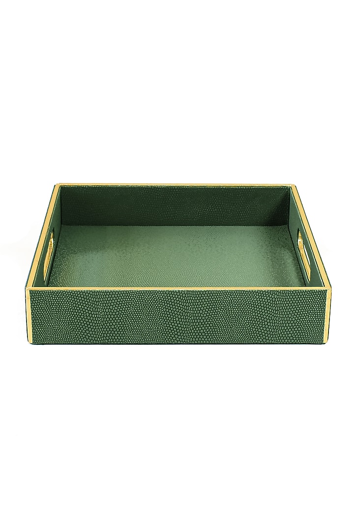 Olive Green Serpentine Square Tray by ICHKAN at Pernia's Pop Up Shop