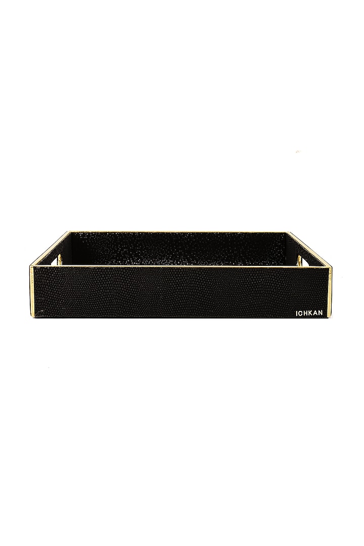 Black Serpentine Square Tray by ICHKAN at Pernia's Pop Up Shop