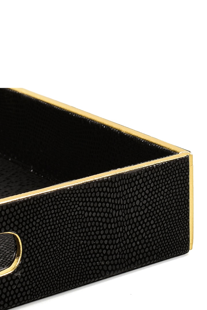 Black Serpentine Square Tray by ICHKAN at Pernia's Pop Up Shop