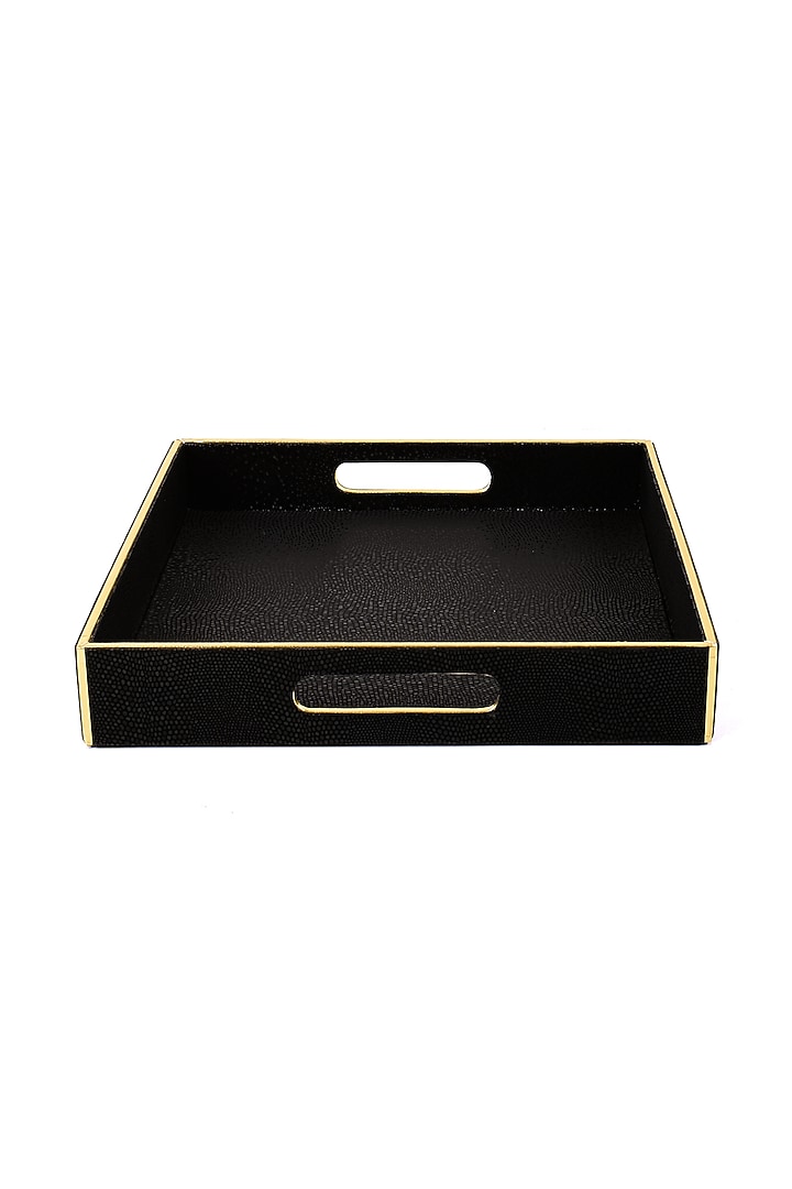 Black Serpentine Square Tray by ICHKAN at Pernia's Pop Up Shop