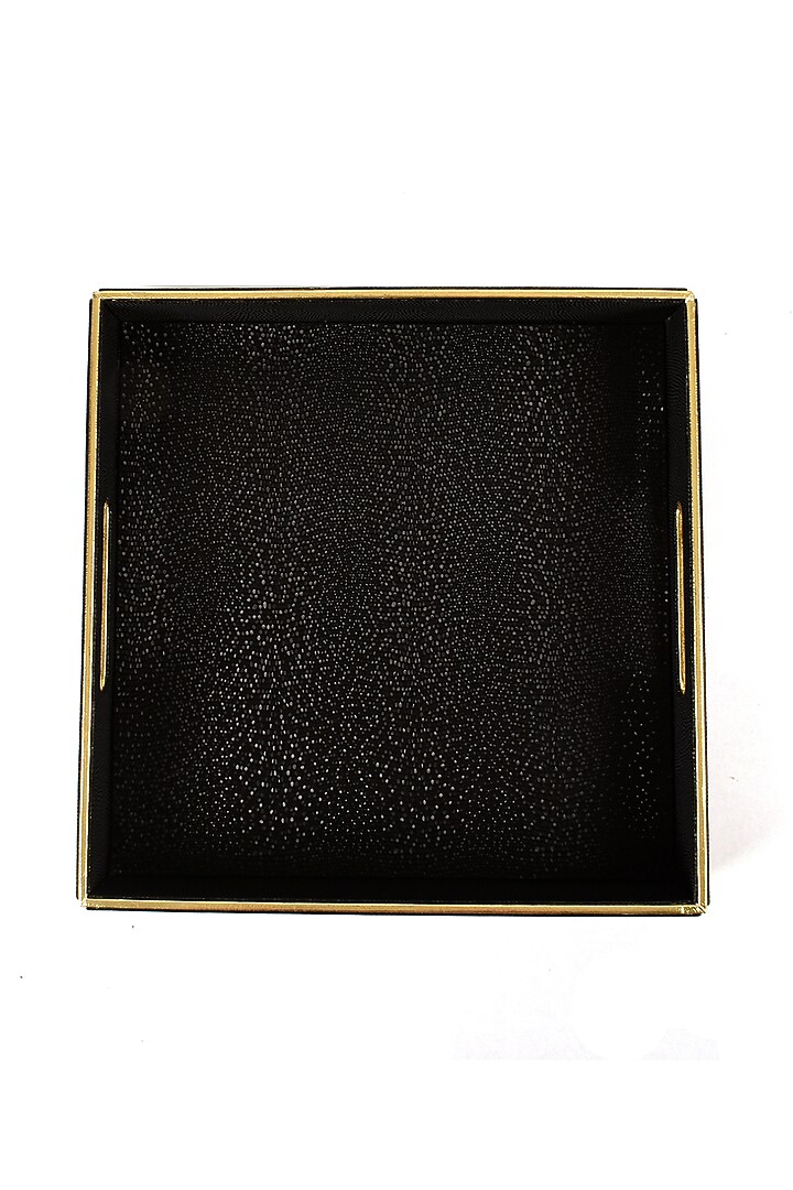 Black Serpentine Square Tray by ICHKAN at Pernia's Pop Up Shop