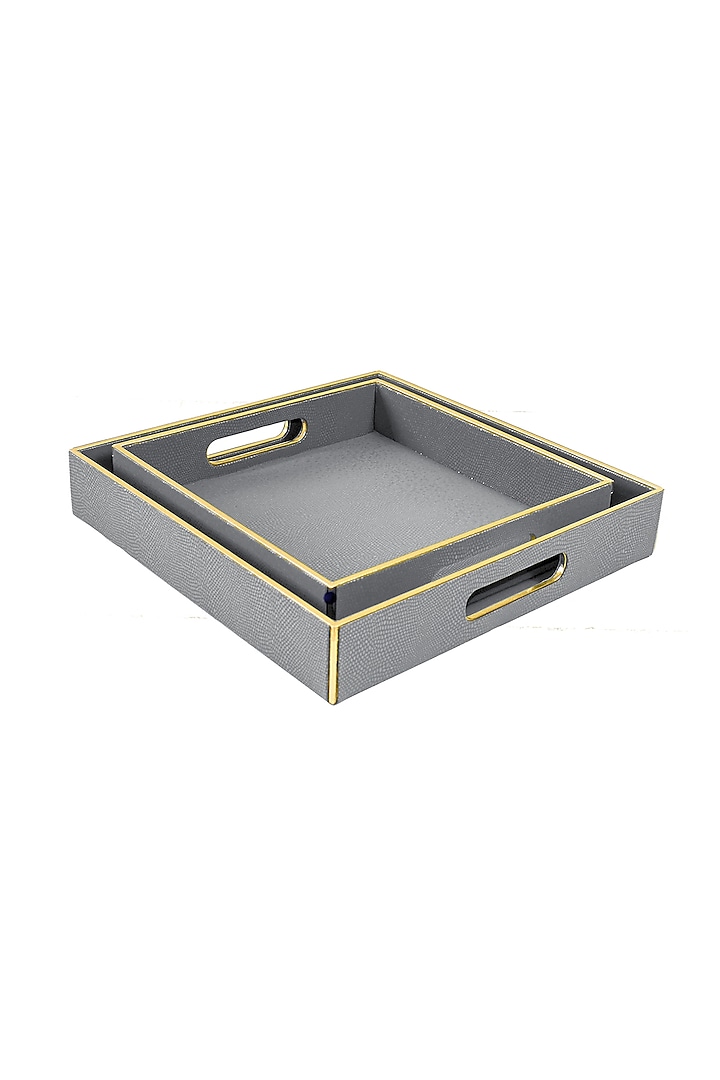 Grey Serpentine Square Tray by ICHKAN