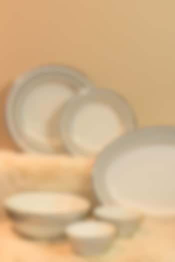 Grey Porcelain Monarchy Dinner Set by ICHKAN at Pernia's Pop Up Shop