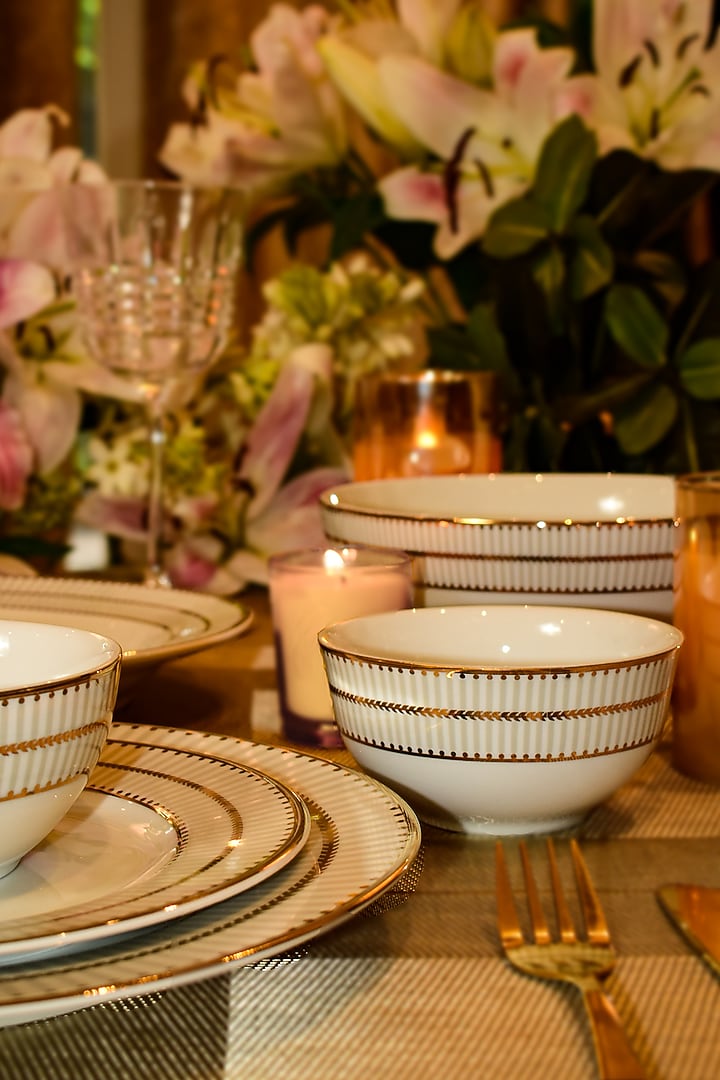 Grey Porcelain Monarchy Dinner Set by ICHKAN at Pernia's Pop Up Shop