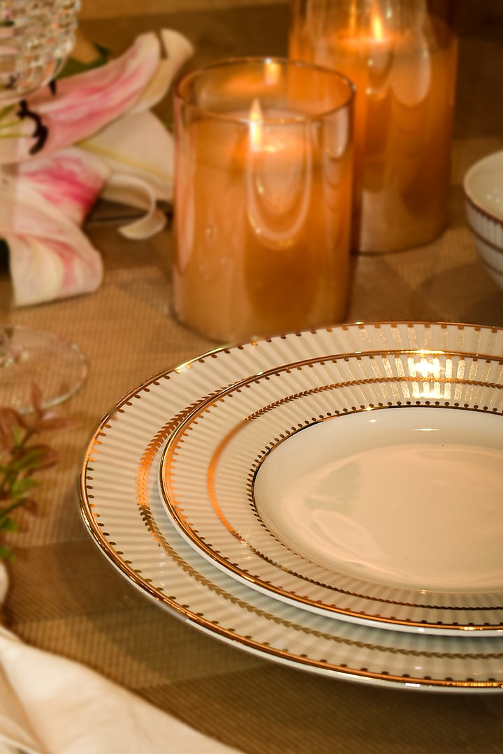 Grey Porcelain Monarchy Dinner Set by ICHKAN at Pernia's Pop Up Shop