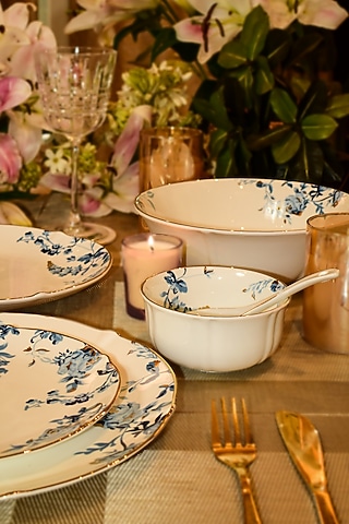 White Bone Chain Verona Dinner Set by ICHKAN