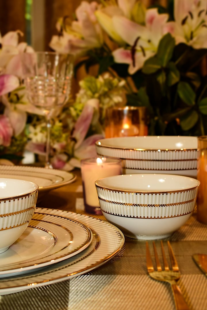 Grey Porcelain Monarchy Dinner Set by ICHKAN at Pernia's Pop Up Shop