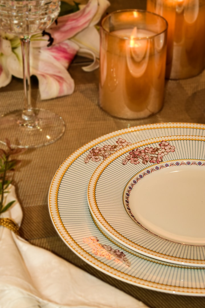 Blue Porcelain Flourishing Floret Dinner Set by ICHKAN at Pernia's Pop Up Shop