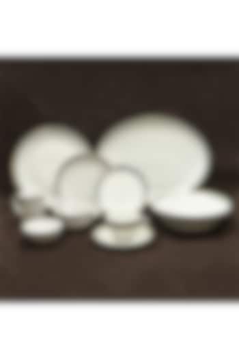 Green Porcelain Dinner Set Of 21 by ICHKAN at Pernia's Pop Up Shop