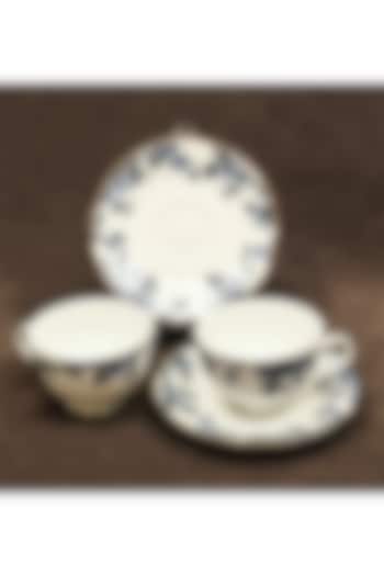 Blue Porcelain Tea Cup & Saucer With Gift Box by ICHKAN