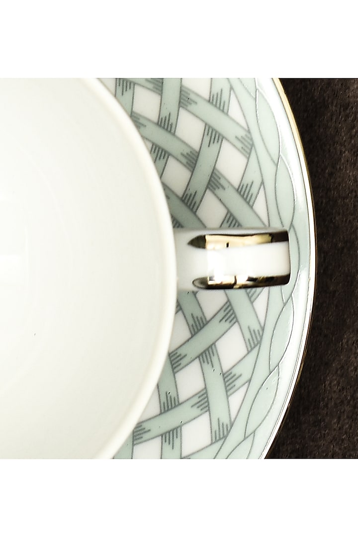 Blue Porcelain Tea Cup & Saucer With Gift Box by ICHKAN at Pernia's Pop Up Shop