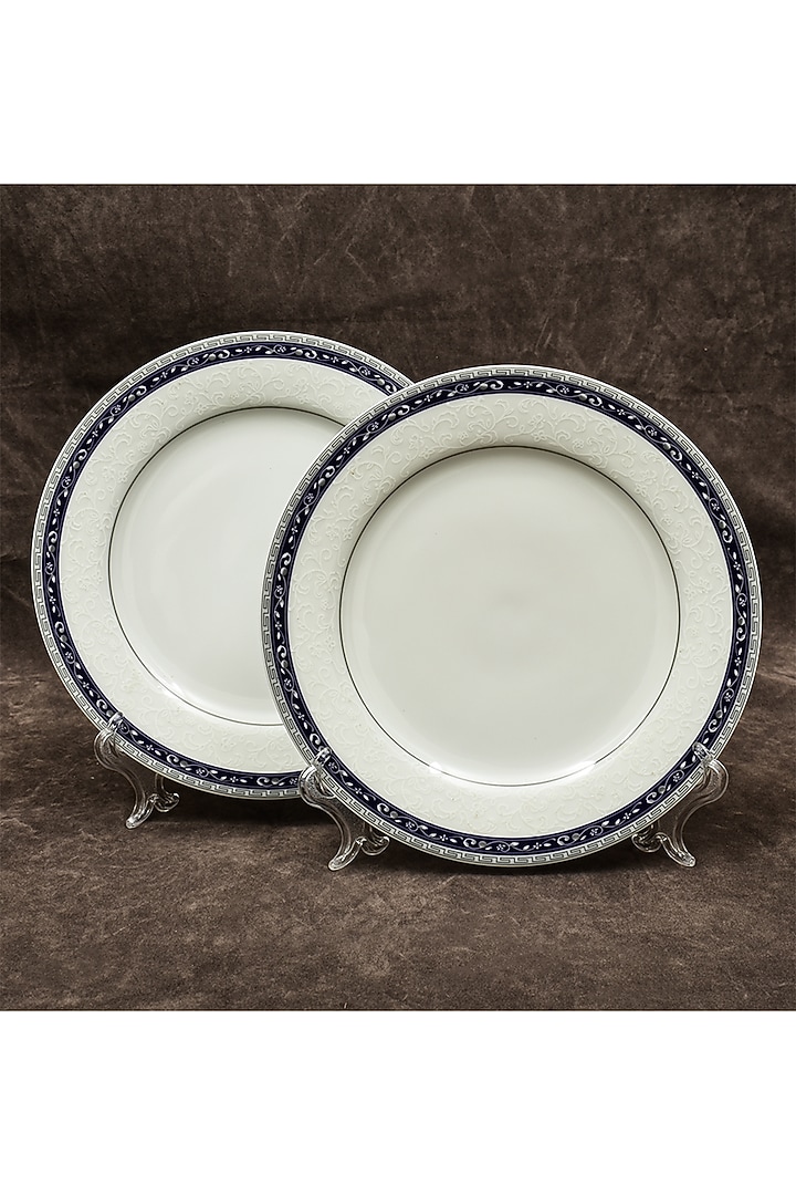 Blue Porcelain Dinner Set Of 33 by ICHKAN at Pernia's Pop Up Shop