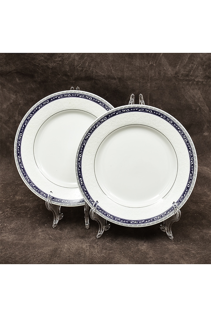 Blue Porcelain Dinner Set Of 39 by ICHKAN at Pernia's Pop Up Shop