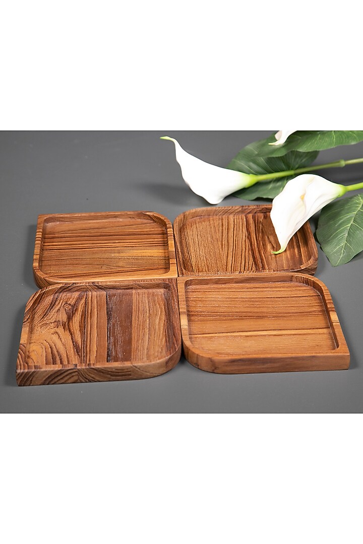 Brown Multi-Purpose Platter (Set of 2) by ICRAFT at Pernia's Pop Up Shop