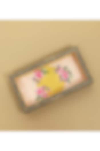 Yellow MDF & Velvet Tray by ICRAFT at Pernia's Pop Up Shop