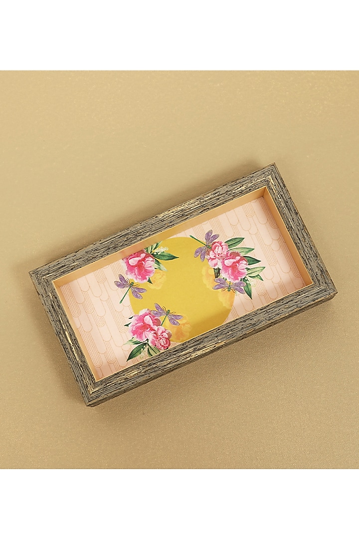 Yellow MDF & Velvet Tray by ICRAFT at Pernia's Pop Up Shop