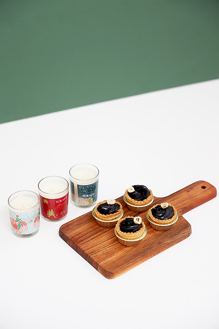 Brown Beso Board Votive Hamper by ICRAFT at Pernia's Pop Up Shop