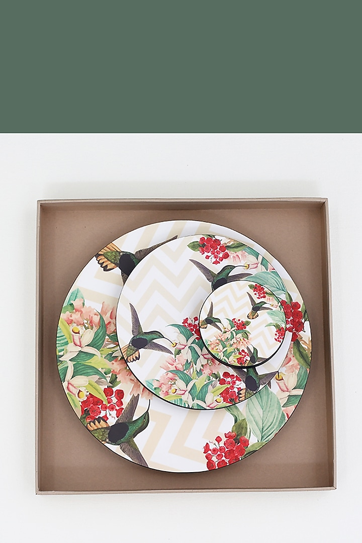 White Charming Birds Serveware Set by ICRAFT at Pernia's Pop Up Shop