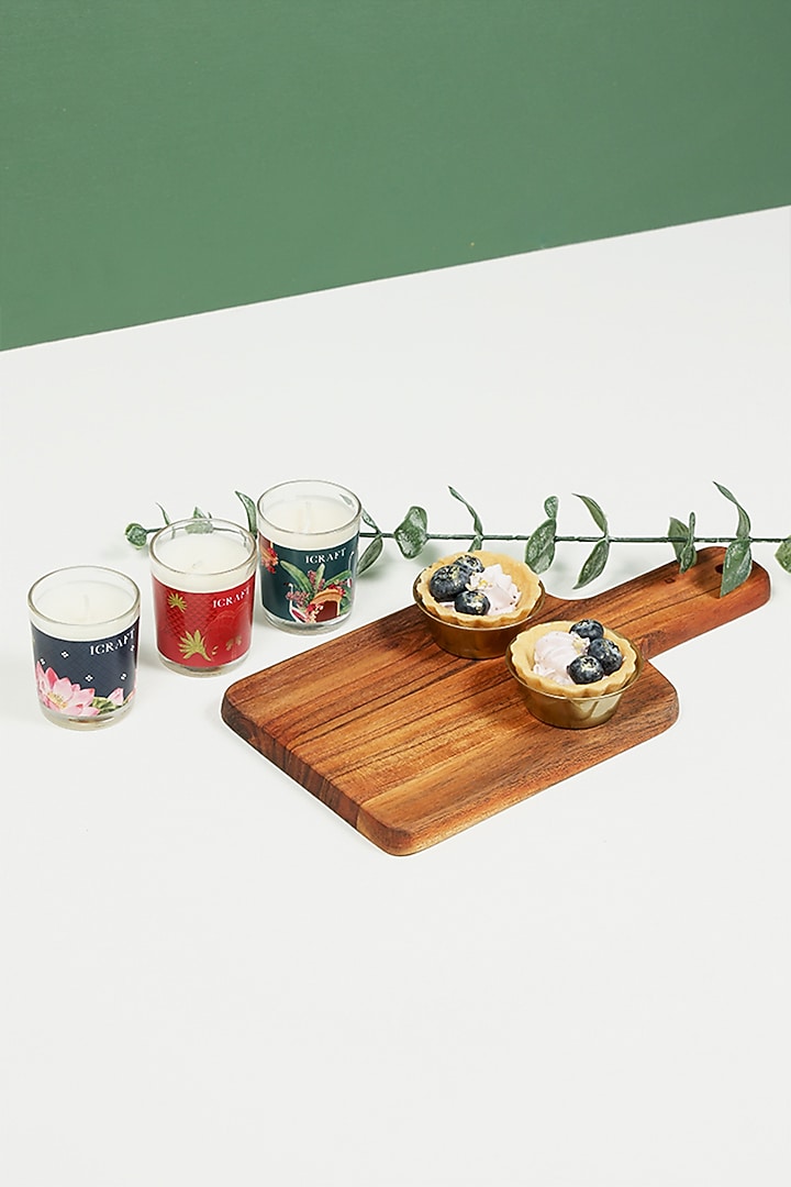 Brown Beso Board Votive Hamper by ICRAFT at Pernia's Pop Up Shop