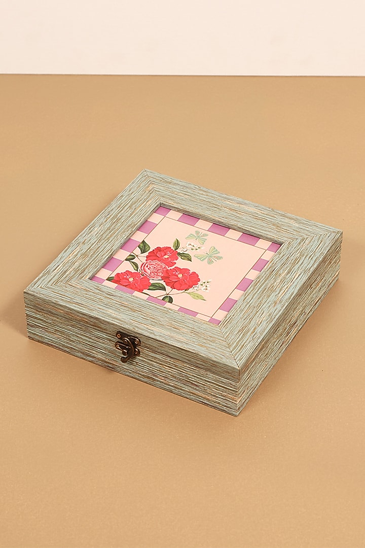 Lilac MDF & Velvet Square Box by ICRAFT at Pernia's Pop Up Shop