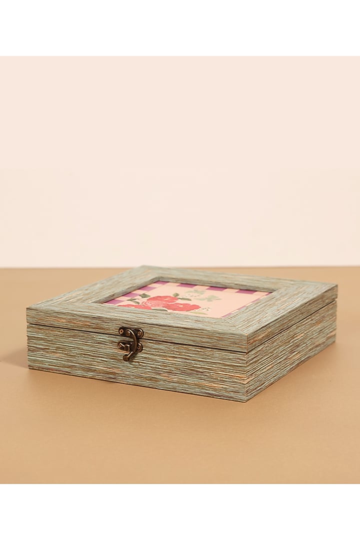 Lilac MDF & Velvet Square Box by ICRAFT at Pernia's Pop Up Shop