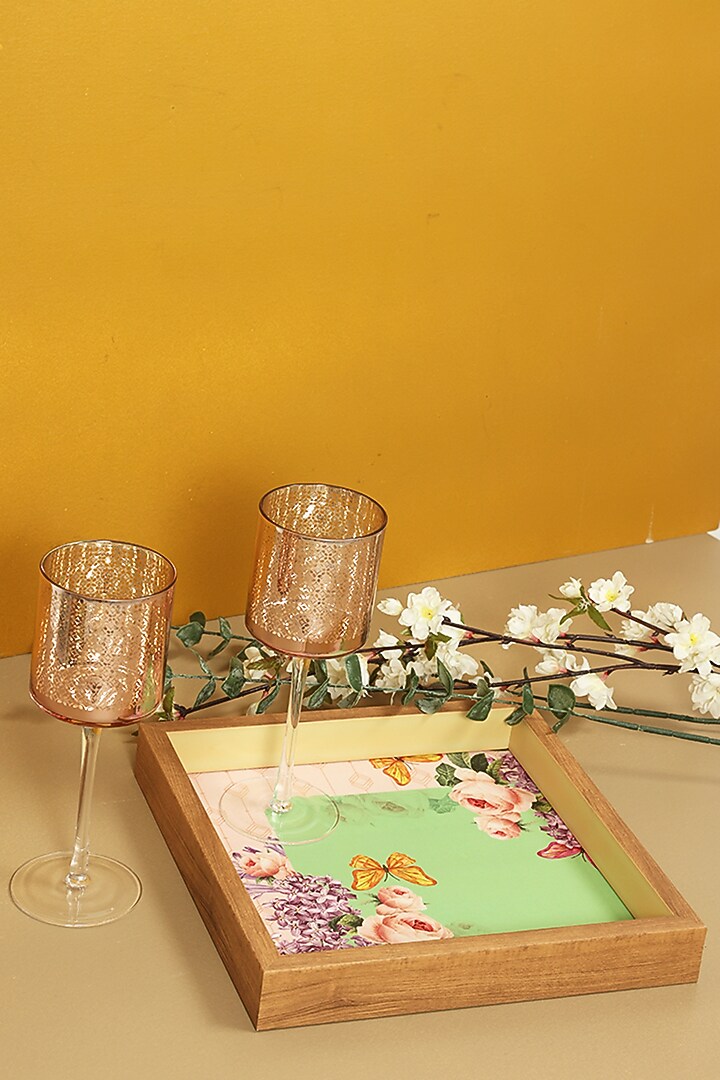 Mint MDF & Velvet Square Tray by ICRAFT at Pernia's Pop Up Shop