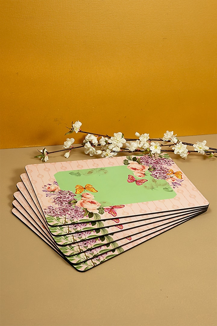 Mint MDF & Velvet Tablemats - (Set of 6) by ICRAFT at Pernia's Pop Up Shop