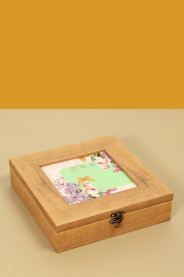 Mint MDF & Velvet Square Box by ICRAFT at Pernia's Pop Up Shop