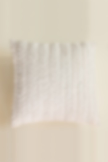 Grey Tussar Satin Cushion Cover by ICRAFT at Pernia's Pop Up Shop