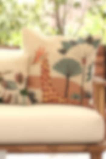 Multi-Colored Cotton Thread Embroidered Cushion Cover by ICRAFT at Pernia's Pop Up Shop