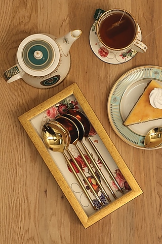 Multi-Colored MDF Printed Spoon Tray by ICRAFT