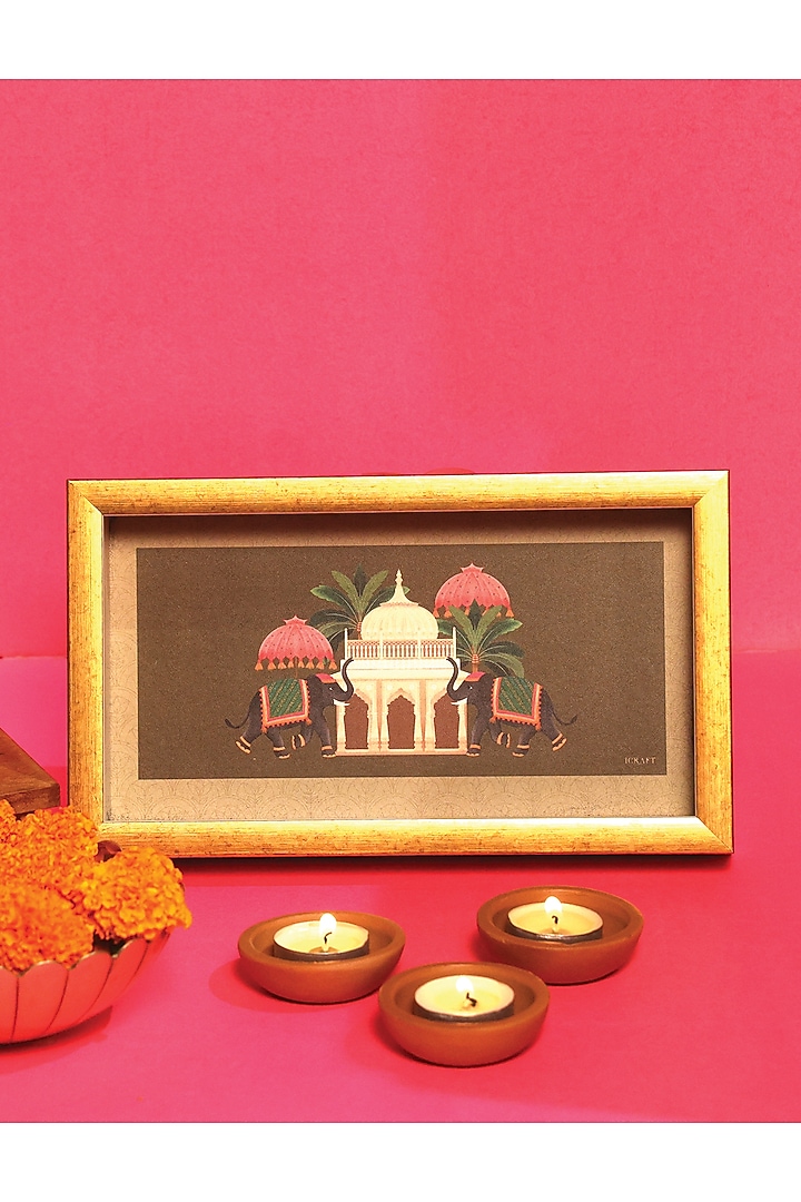 Multi-Colored MDF & Velvet Printed Gift Hamper (Set of 2) by ICRAFT at Pernia's Pop Up Shop