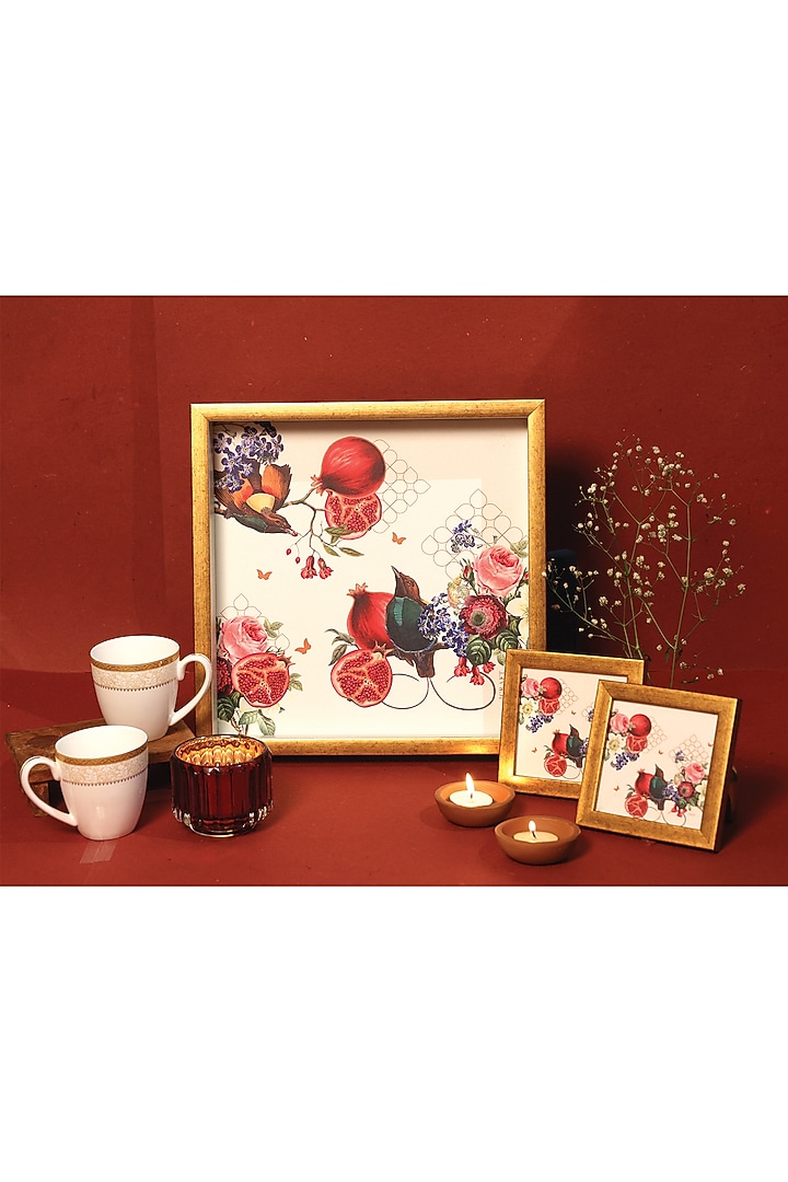 Multi-Colored MDF & Velvet Printed Gift Hamper (Set of 5) by ICRAFT at Pernia's Pop Up Shop