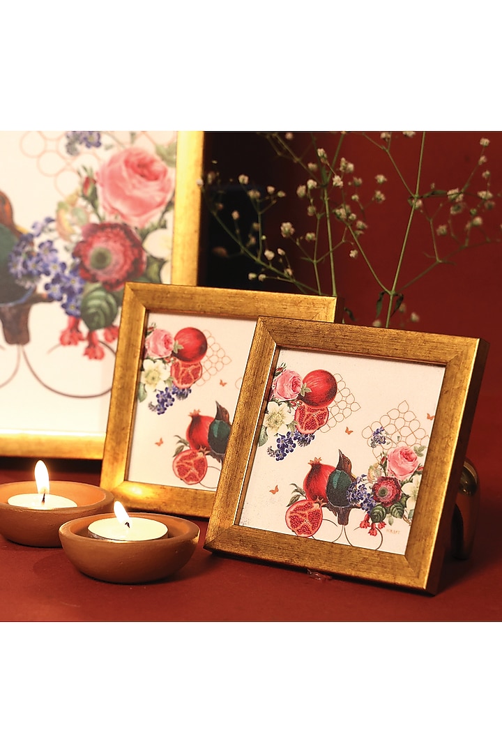 Multi-Colored MDF & Velvet Printed Gift Hamper (Set of 5) by ICRAFT at Pernia's Pop Up Shop