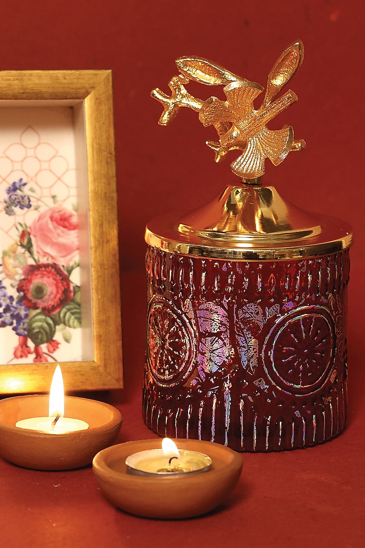 Multi-Colored MDF & Velvet Printed Gift Hamper (Set of 2) by ICRAFT at Pernia's Pop Up Shop