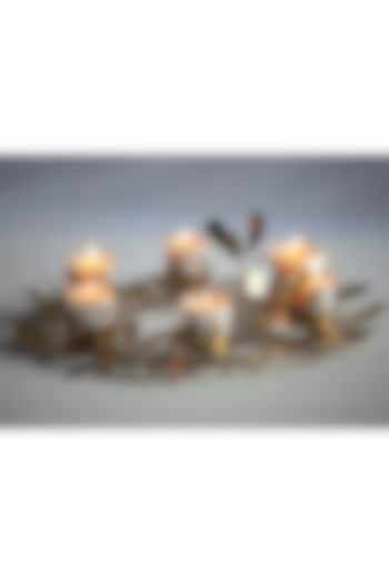 Gold Tea Light Wreath With Candles by ICRAFT at Pernia's Pop Up Shop