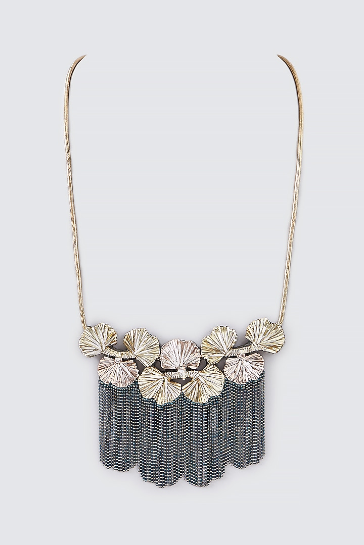 Zardosi Embroidered Long Necklace by Iguana By Swasti Parekh at Pernia's Pop Up Shop