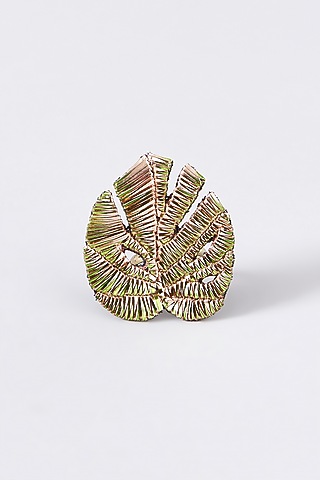 Mukaish & Zardosi Embroidered Ring by Iguana By Swasti Parekh
